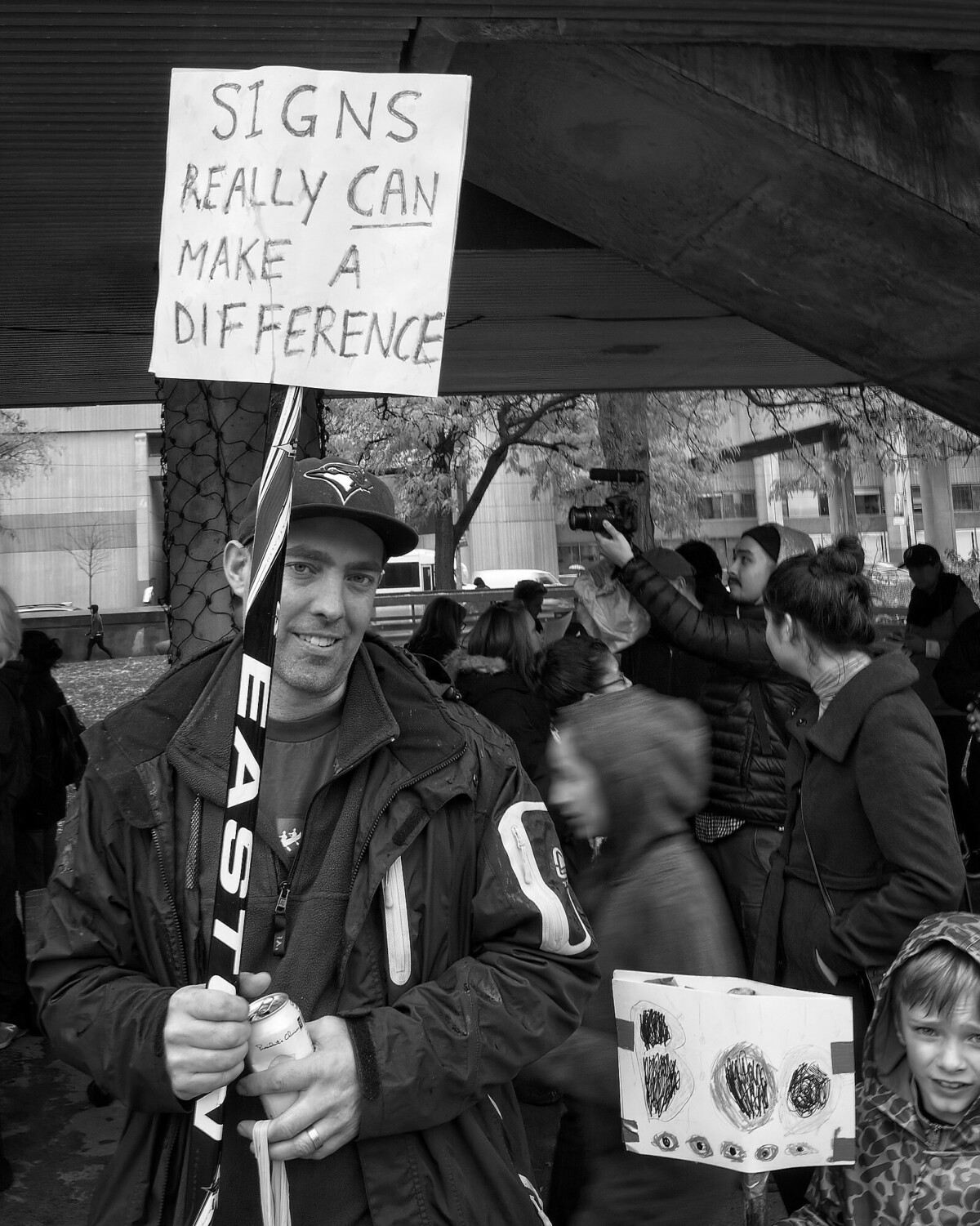 Ironic Guy at a Protest