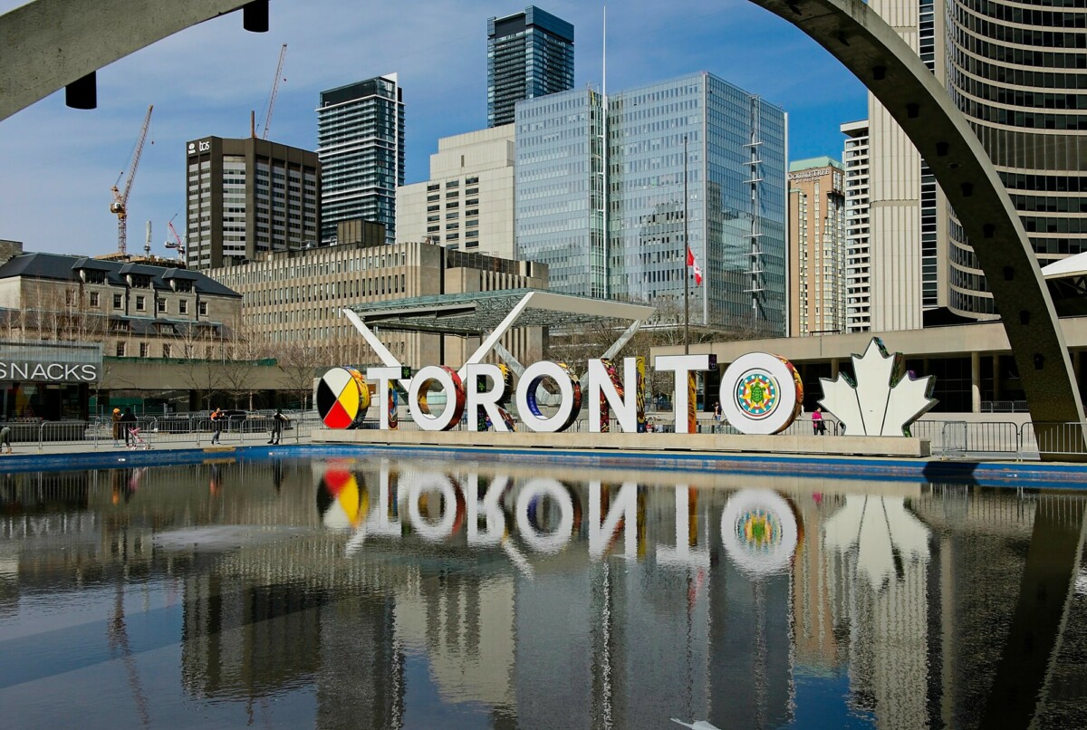 Toronto Sign Reflected