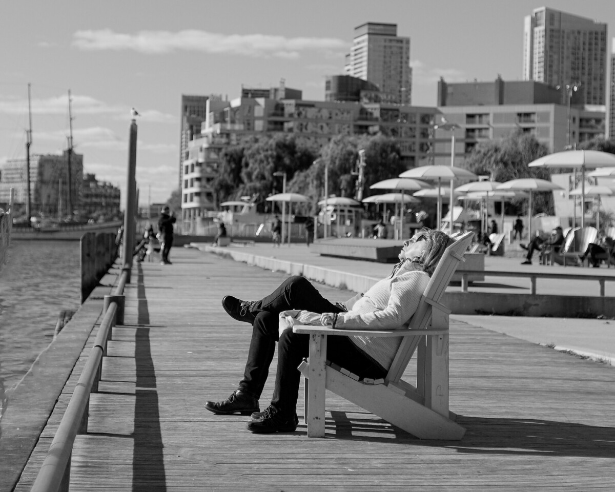 Relaxing on the boardwalk