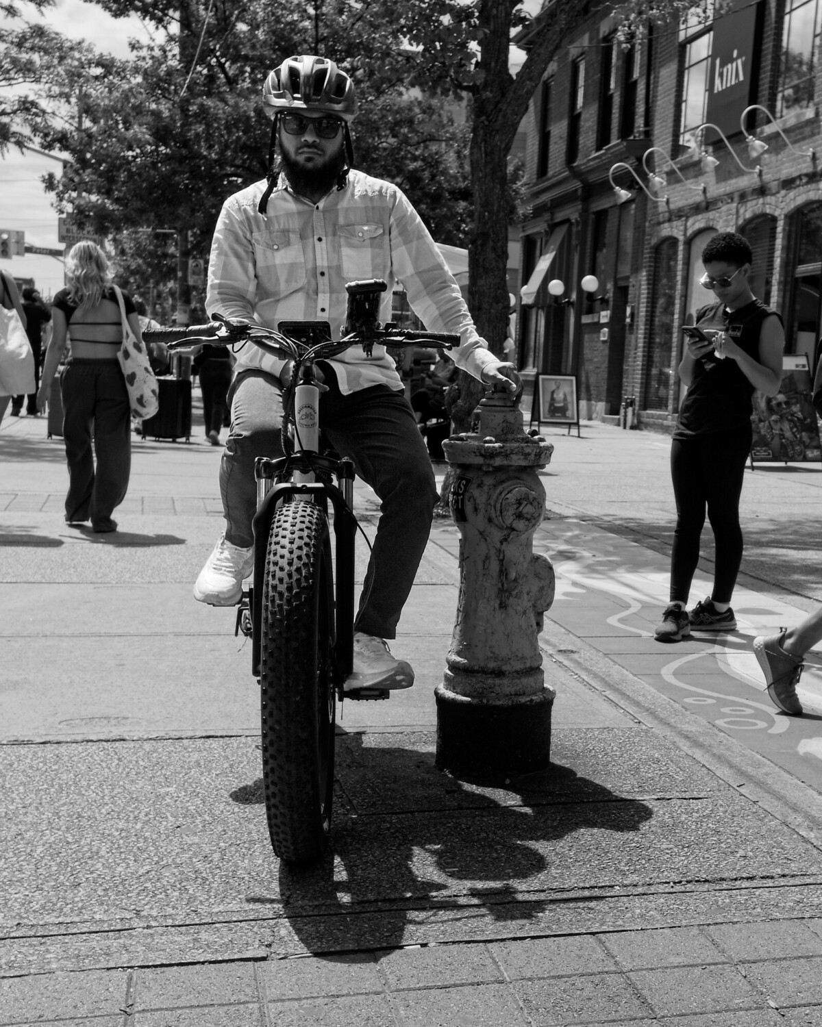 Sidewalk Cyclist