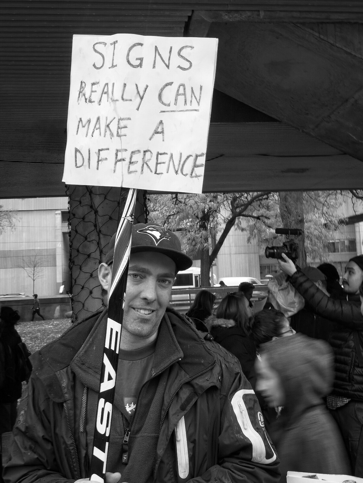 Ironic Guy at a Protest