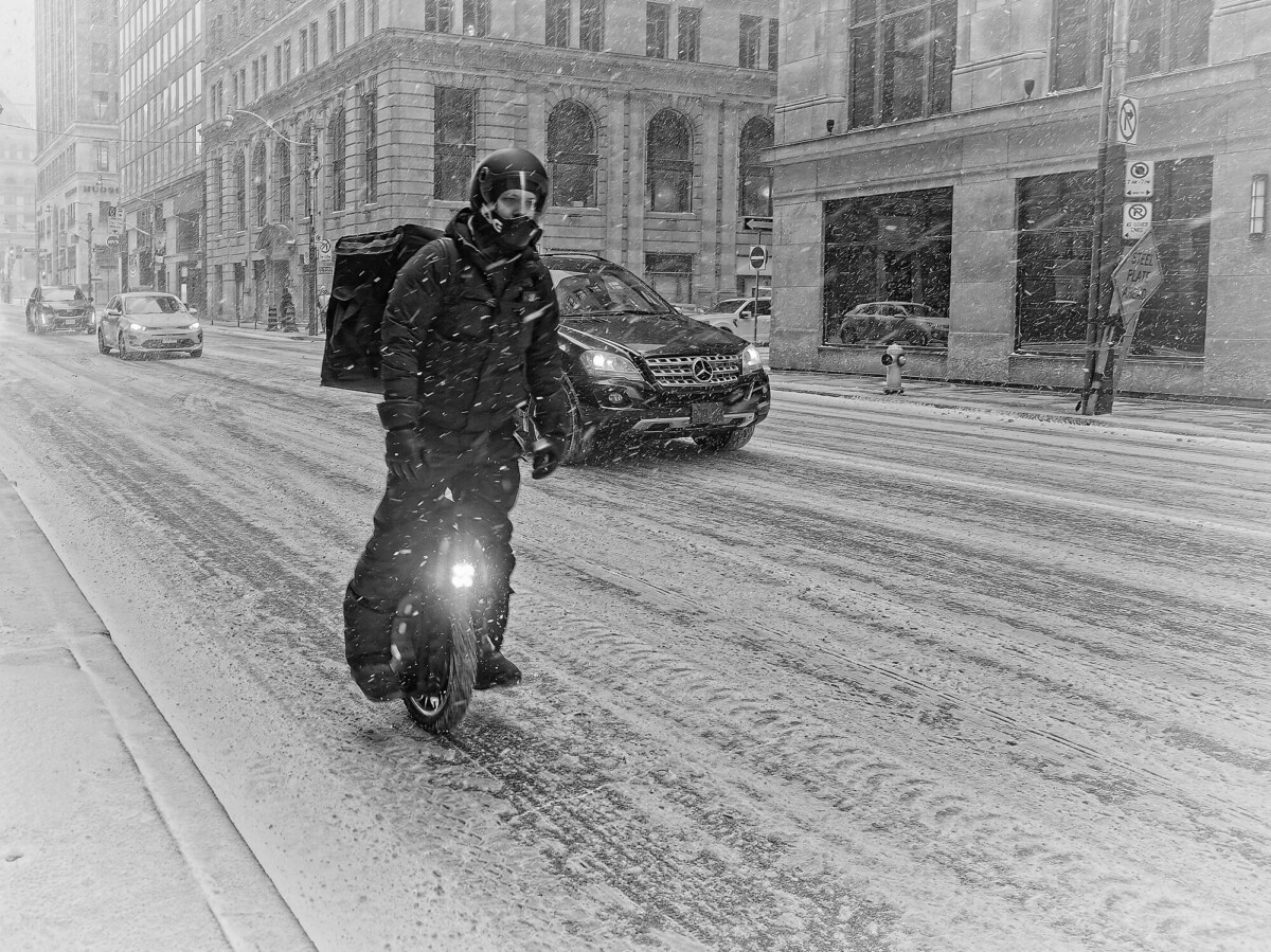 Monowheel in a blizzard?