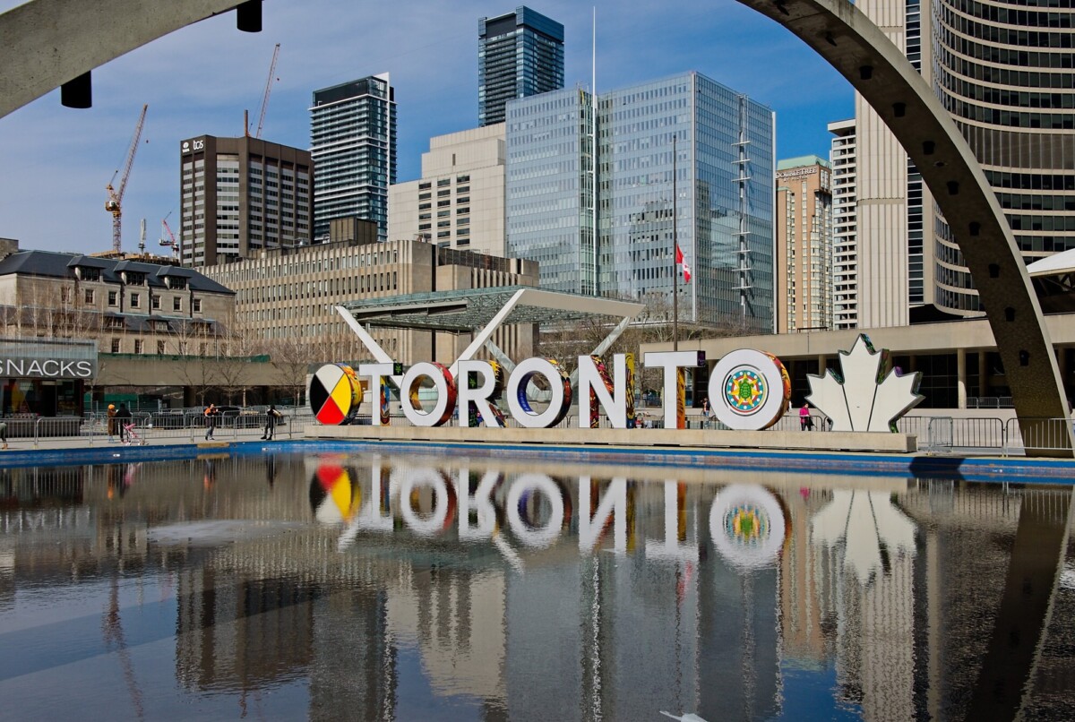 Toronto Sign Reflected