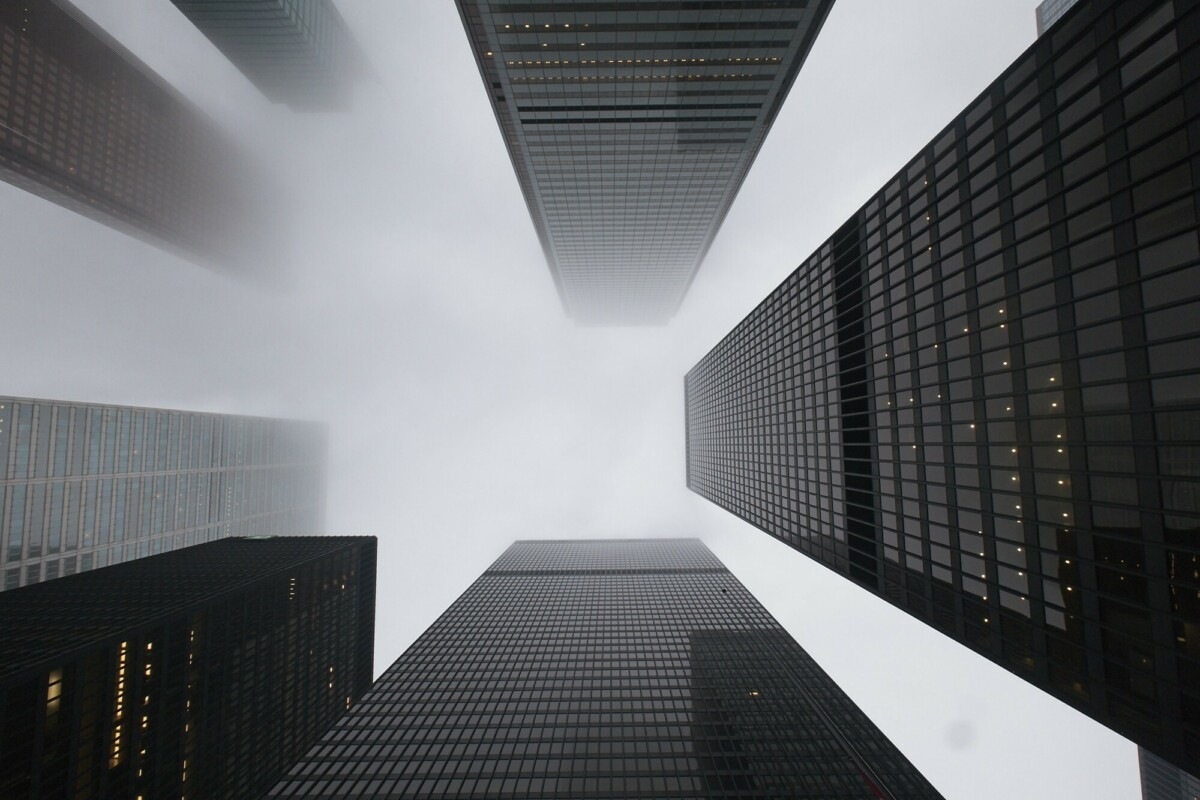 Foggy Office Towers