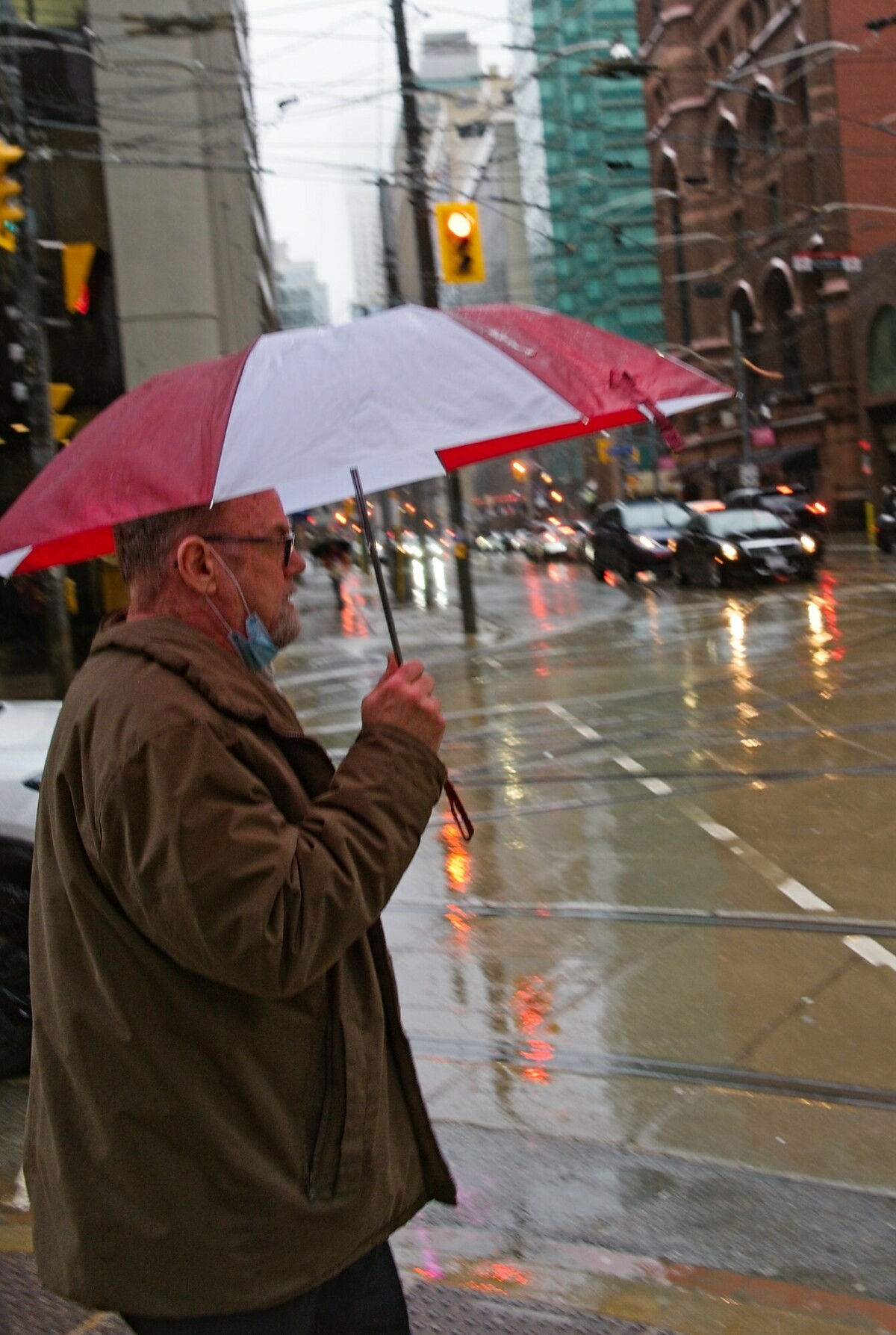 Red and White Umbrella