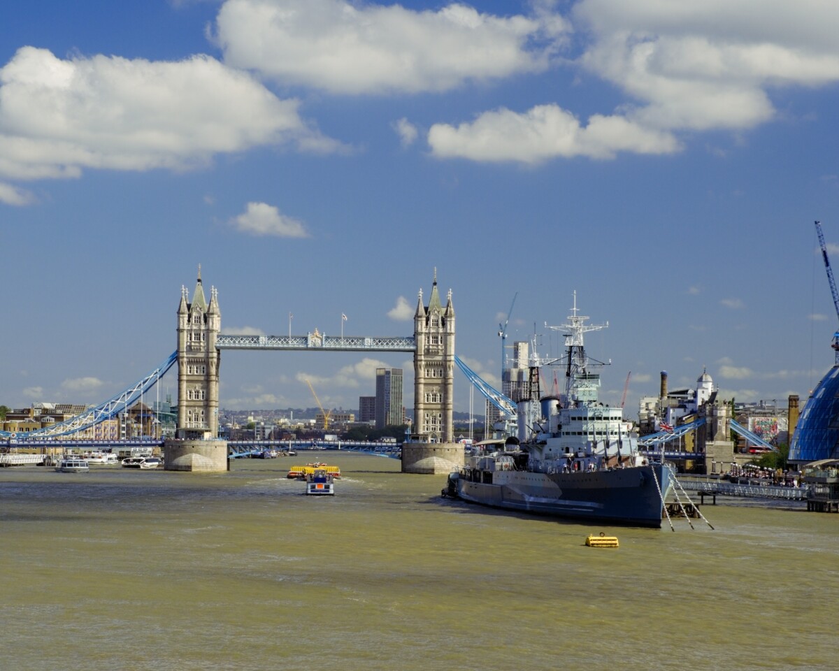 Tower Bridge and HMS Belfast