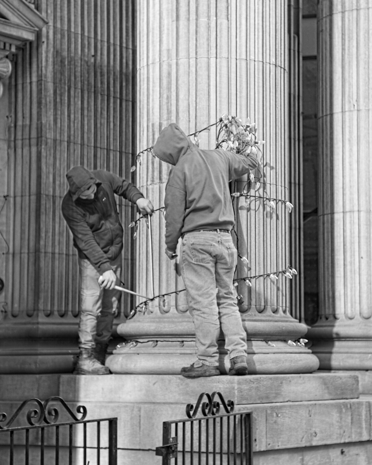 Installing Holiday Lights