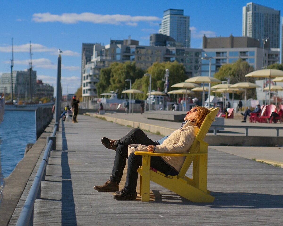 Relaxing on the boardwalk