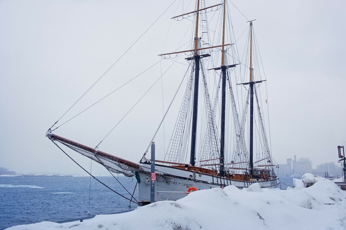 Tall Ship Docked for Winter