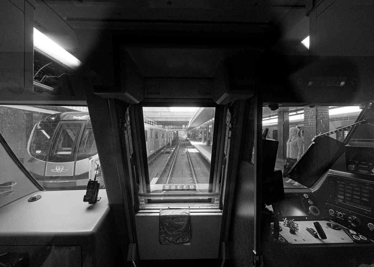 Arriving at Davisville Station